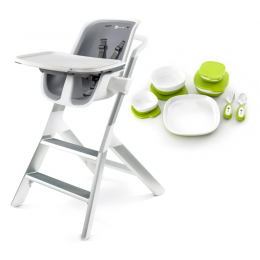 Стульчик для кормления 4moms High Chair и набор посуды