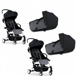 Коляска для двойни 2в1 Bumprider Connect 3 на шасси White