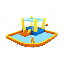 Надувной игровой комплекс аквапарк с батутом и горкой Bestway Beach Bounc