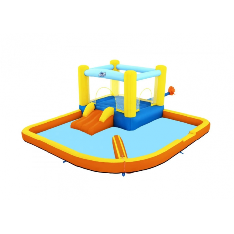 Надувной игровой комплекс аквапарк с батутом и горкой Bestway Beach Bounc