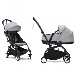 Коляска 2 в 1 Stokke YOYO³ newborn shell шасі Black